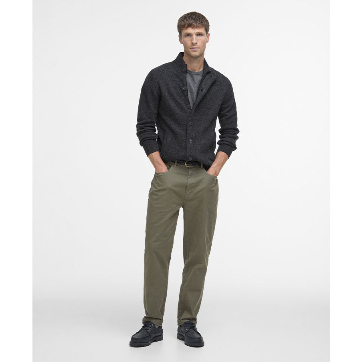Barbour Essential Patch Charcoal Marl Cardigan