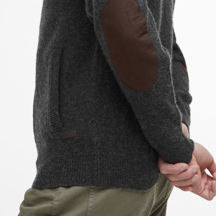 Barbour Essential Patch Charcoal Marl Cardigan