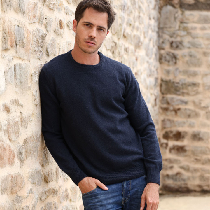 Pull Col Rond Marine Best Yarn