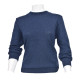 Pull 80/20 Col Rond Bleu Best Yarn