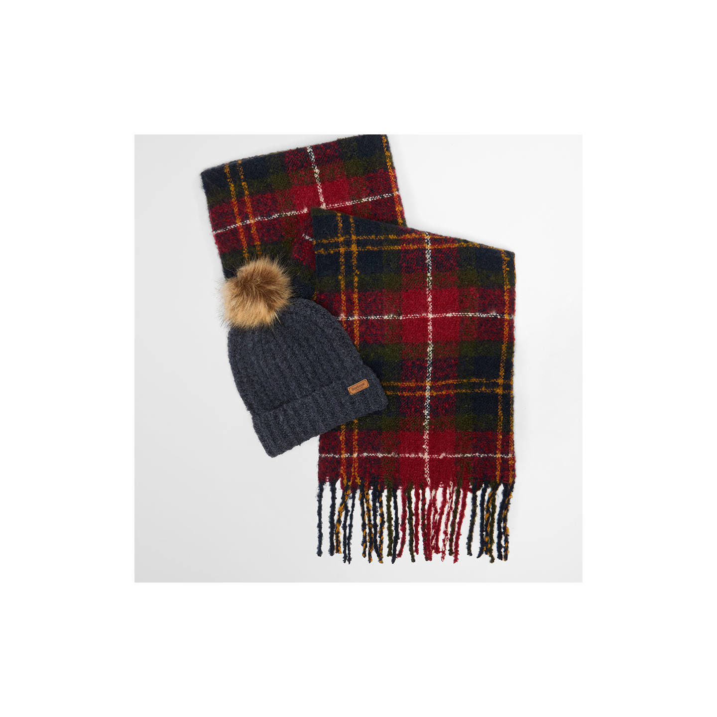 Barbour Saltburn Winterberry Hat and Scarf Set