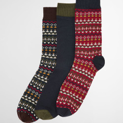 Barbour Fair Isle Socks Gift Set