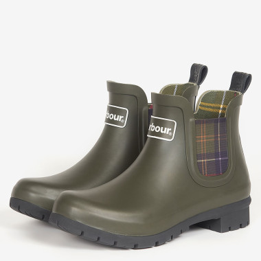 Barbour Kingham Chelsea Ankle Boots Olive