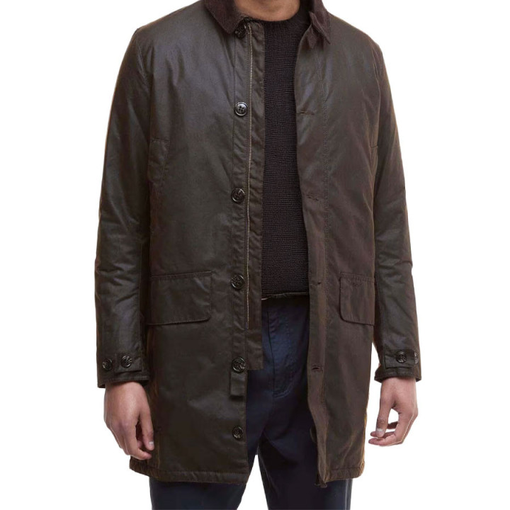 Barbour Oiled Jacket Mac Dark Brown