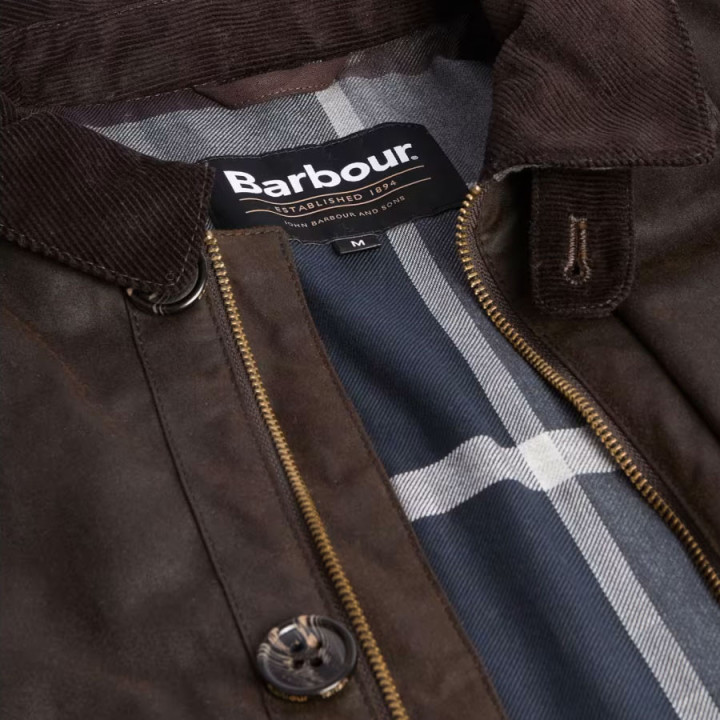 Barbour Oiled Jacket Mac Dark Brown
