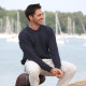 Pull Col Rond Marine Aran Woollen Mills