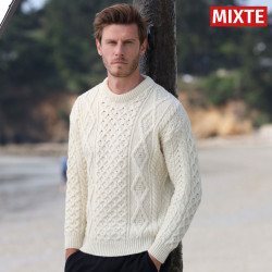 Aran Woollen Mills Heritage Ecru Sweater