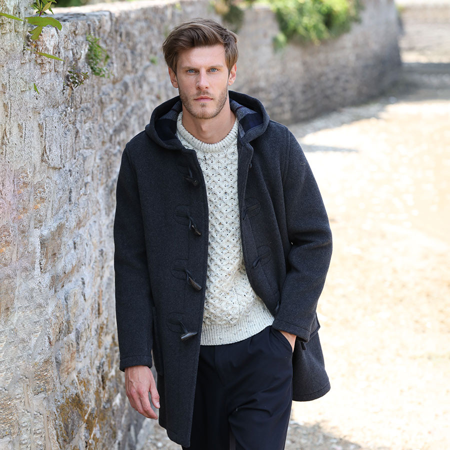 London Tradition Joseph Mid Grey Duffle Coat - Duffle-Coats