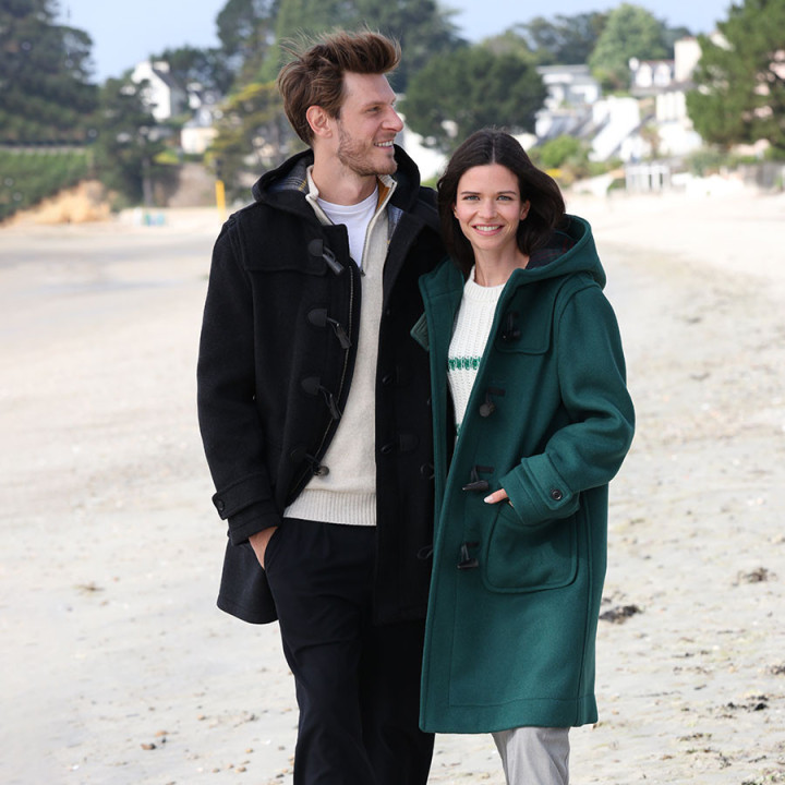 Barry Charcoal Zipped Duffle-Coat