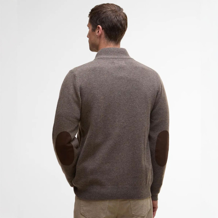 Cardigan Essential Patch Dark Stone Barbour