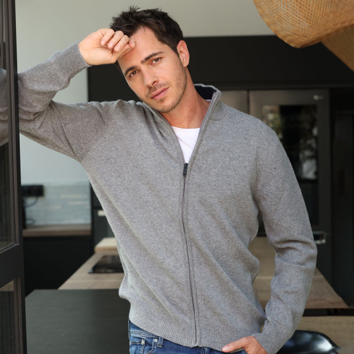 Gilet Zippé Gris Clair Best Yarn