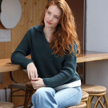 Pull col polo v fh25 ooi