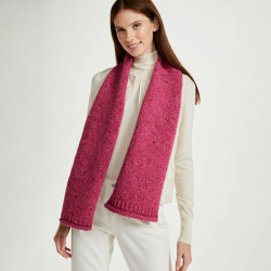 Aran Woollen Mills Ballina Donegal Pink Scarf