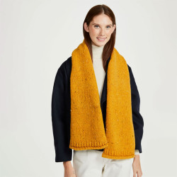 Aran Woollen Mills Ballina Donegal Yellow Scarf