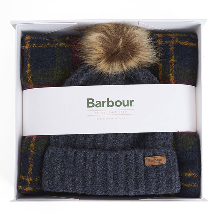 Coffret Bonnet Et Echarpe Saltburn Winterberry Barbour
