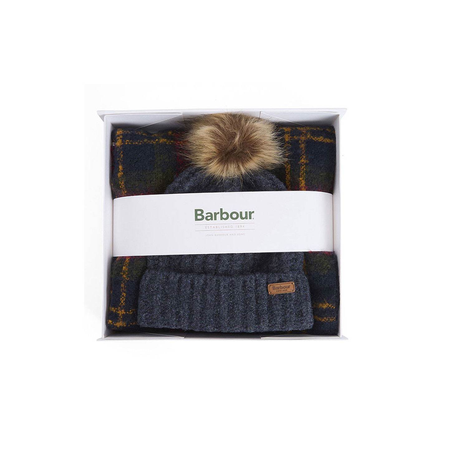 Barbour Saltburn Winterberry Hat and Scarf Set