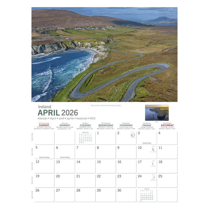 Calendrier a4 wild atlantic 2026