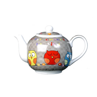 Theiere avec infuseur chouette la vie