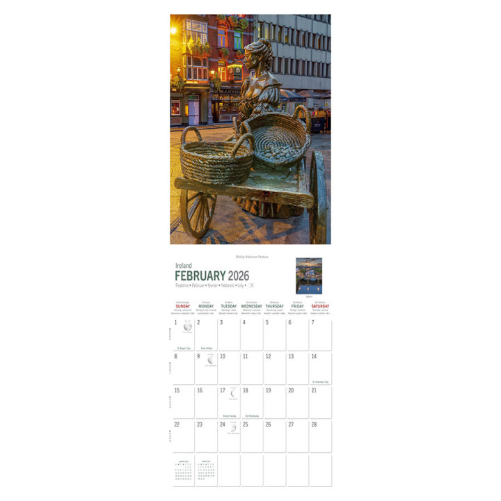 Calendrier 21x14.5cm dublin 2026