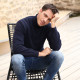 Pull homme col roule lambswool marine 90% laine - 10% cachemire