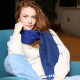 Echarpe alice bleu fonce h25 ooi