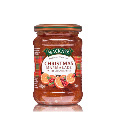 Marmelade de Noël Orange et Cranberries Mackays 340g 