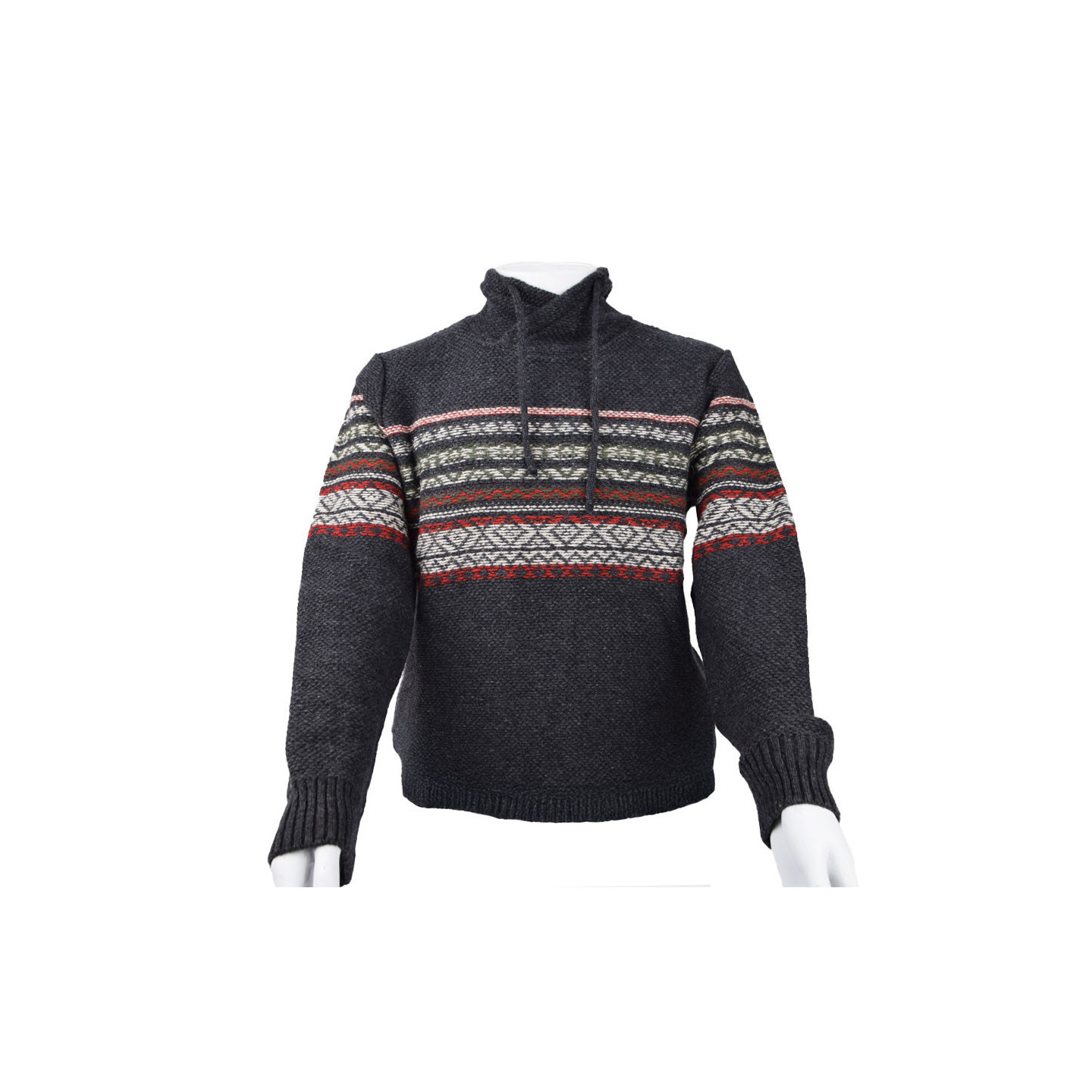 Pull Alex Rayé Anthracite - Le Comptoir Irlandais