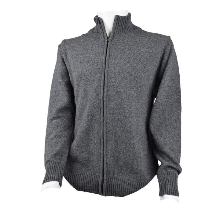Gilet lambswool zippe gris hh25 celtic alliance