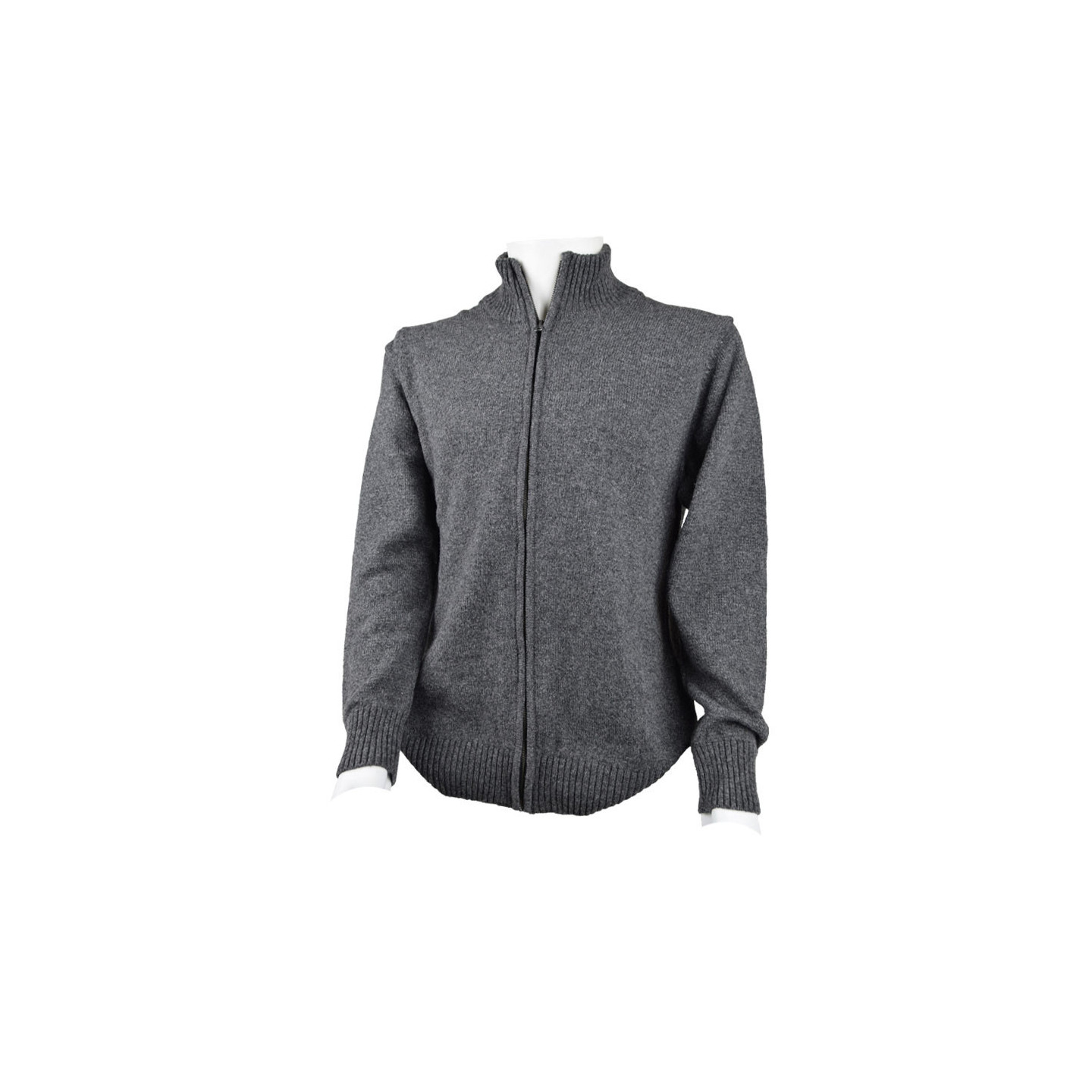 Gilet lambswool zippe gris hh25 celtic alliance