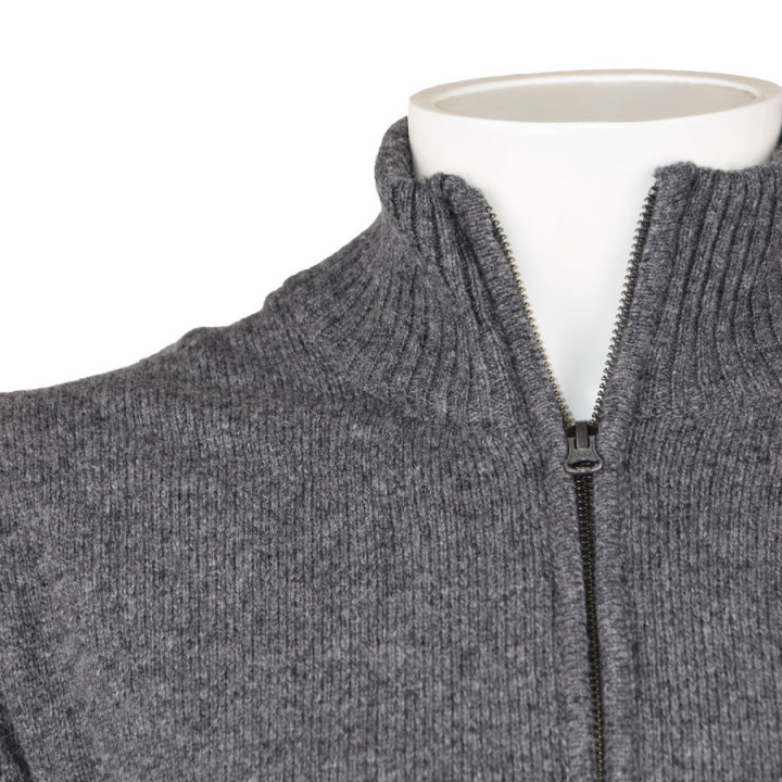 Gilet lambswool zippe gris hh25 celtic alliance