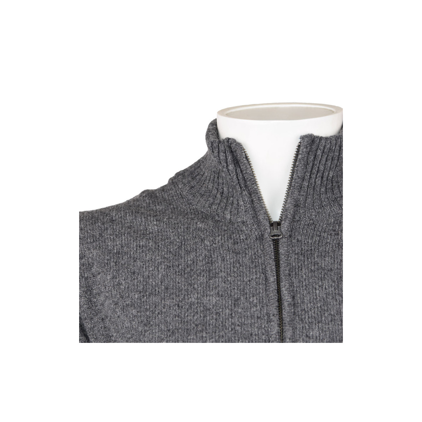 Gilet lambswool zippe gris hh25 celtic alliance