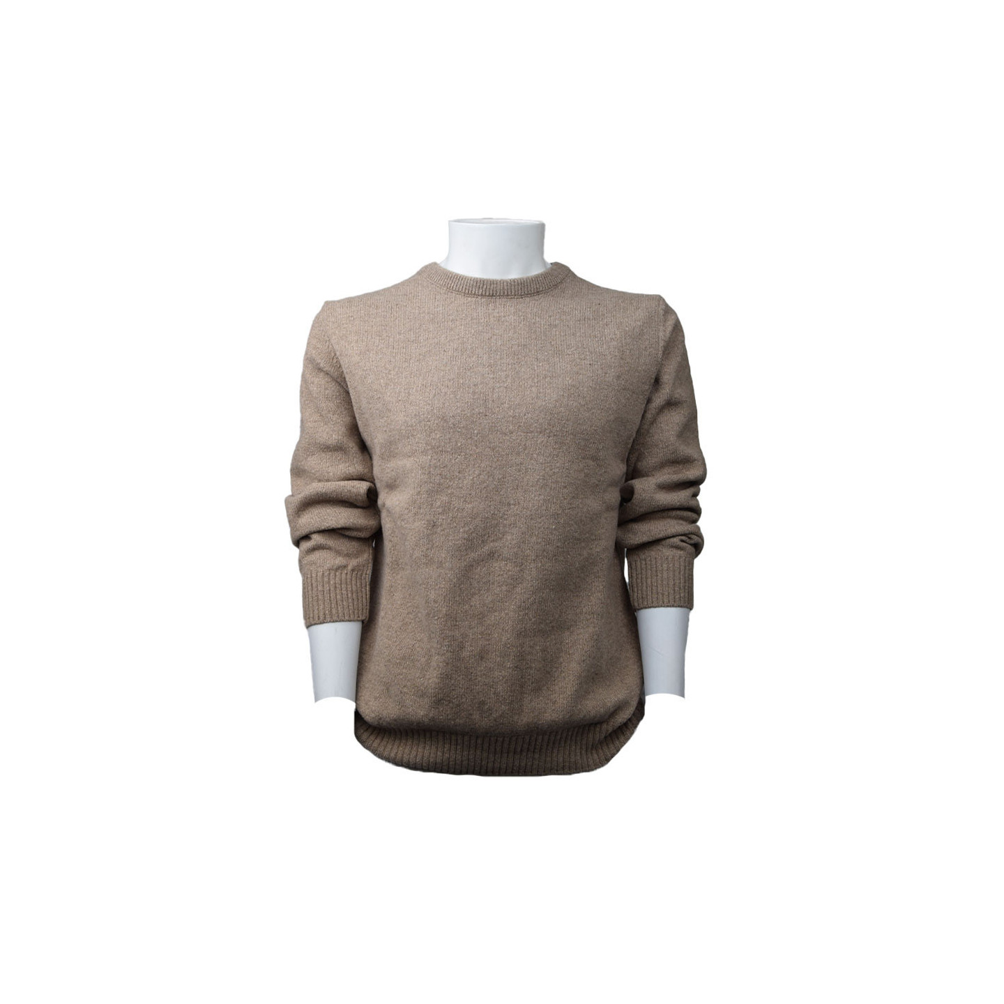 Pull Col Rond Taupe 80/20 Celtic Alliance