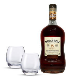 Appleton 8ans 70cl 43° + 2 Verres