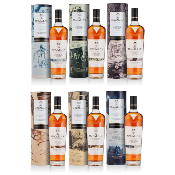 Macallan James Bond 60th Anniversary Set 6x70Cl 43.7°