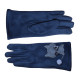 Gants suedine chat bleu fonce h25 ooi