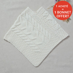 Aran Woollen Mills Children Ecru Poncho