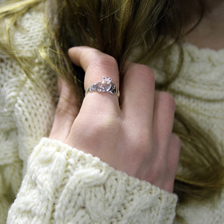Bague Argent Claddagh Femme