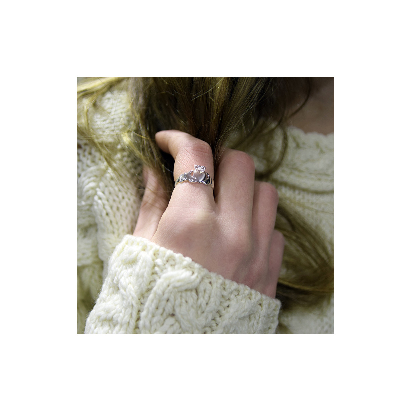 Bague Argent Claddagh Femme