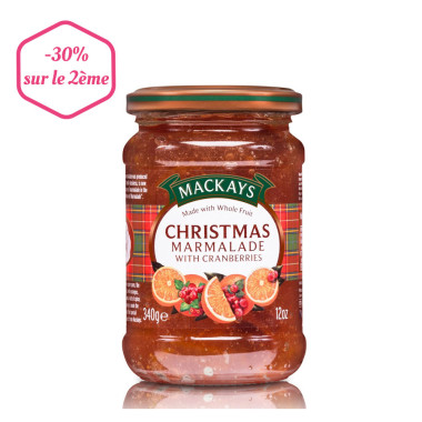 Marmelade de Noël Orange et Cranberries Mackays 340g 