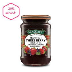 Confiture 3 Fruits Rouges Mackays 340g