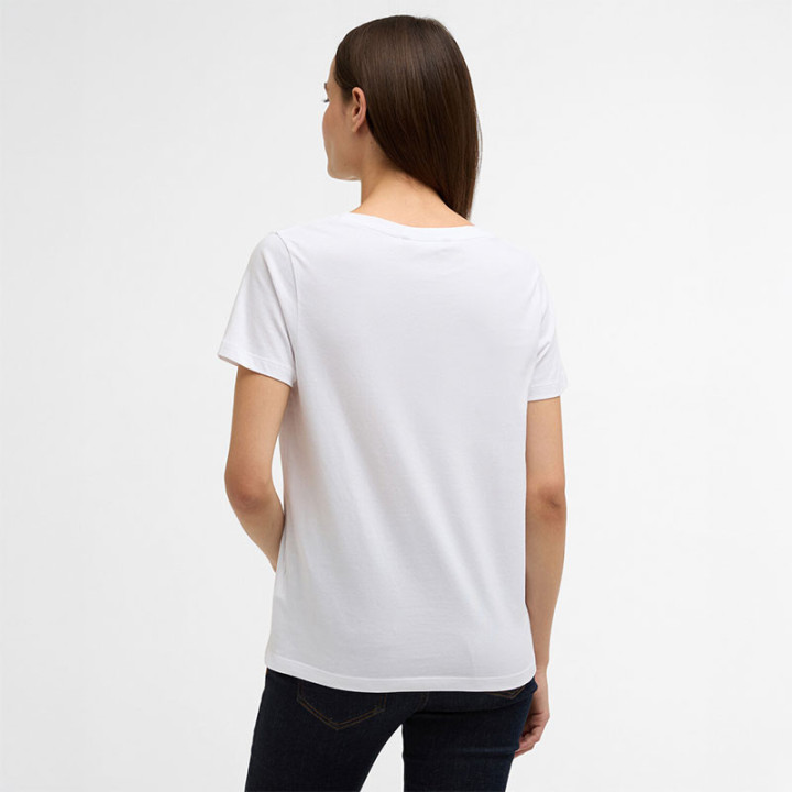 T-Shirt Clover Blanc Barbour