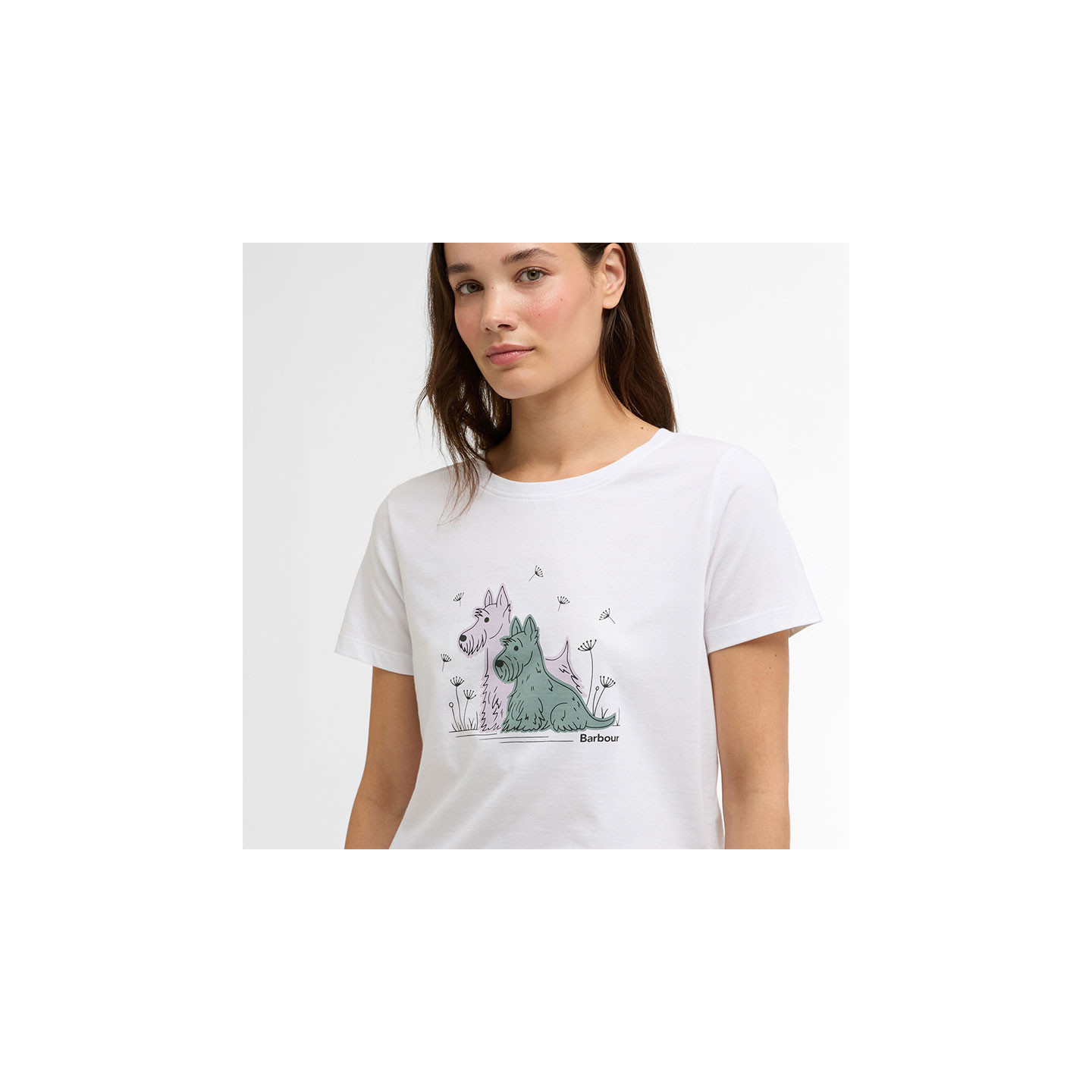 T-Shirt Clover Blanc Barbour