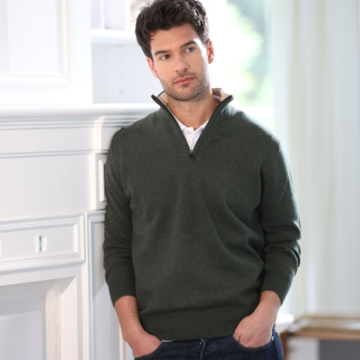 Pull Demi Zip Vert Celtic Alliance