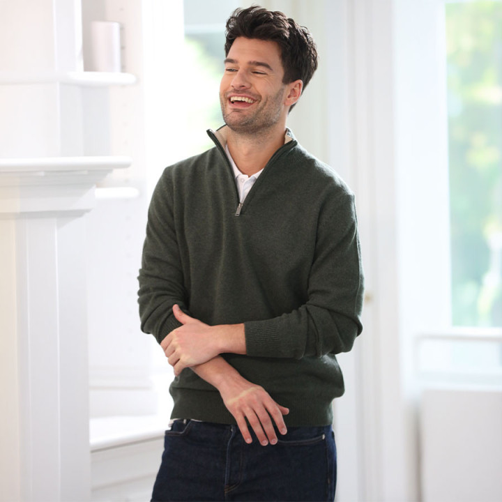 Celtic Alliance Green Half Zip Sweater