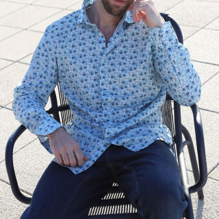 Out Of Ireland Sacha Blue Flowers Shirt