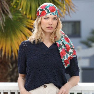 Out Of Ireland Top Katie Knitted Polo Neck Navy