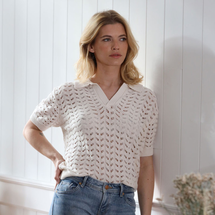 Out Of Ireland Top Katie Knitted Polo Neck