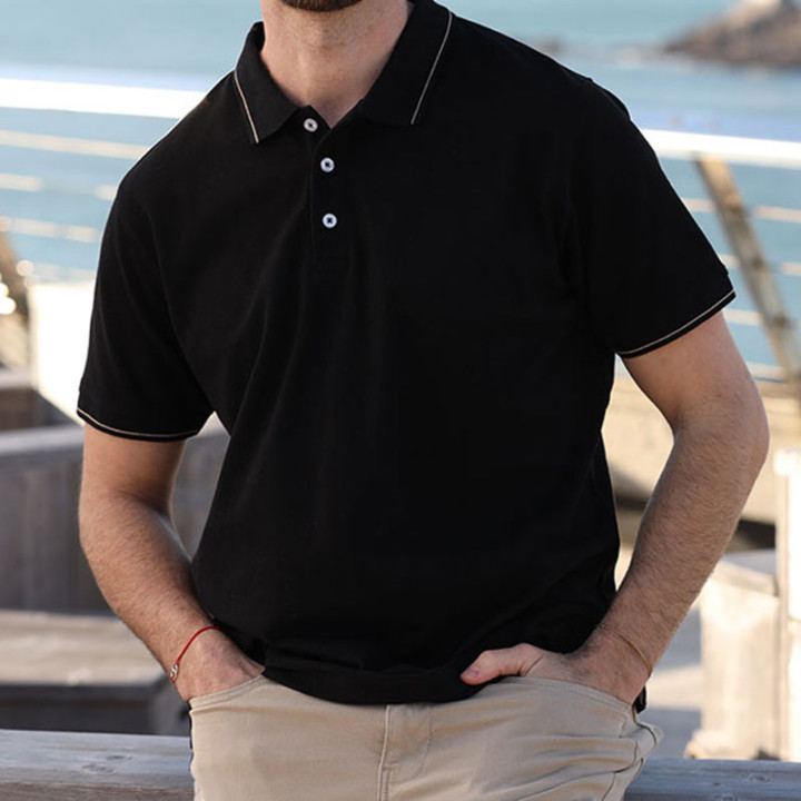 Out Of Ireland Black Aaron Polo Shirt