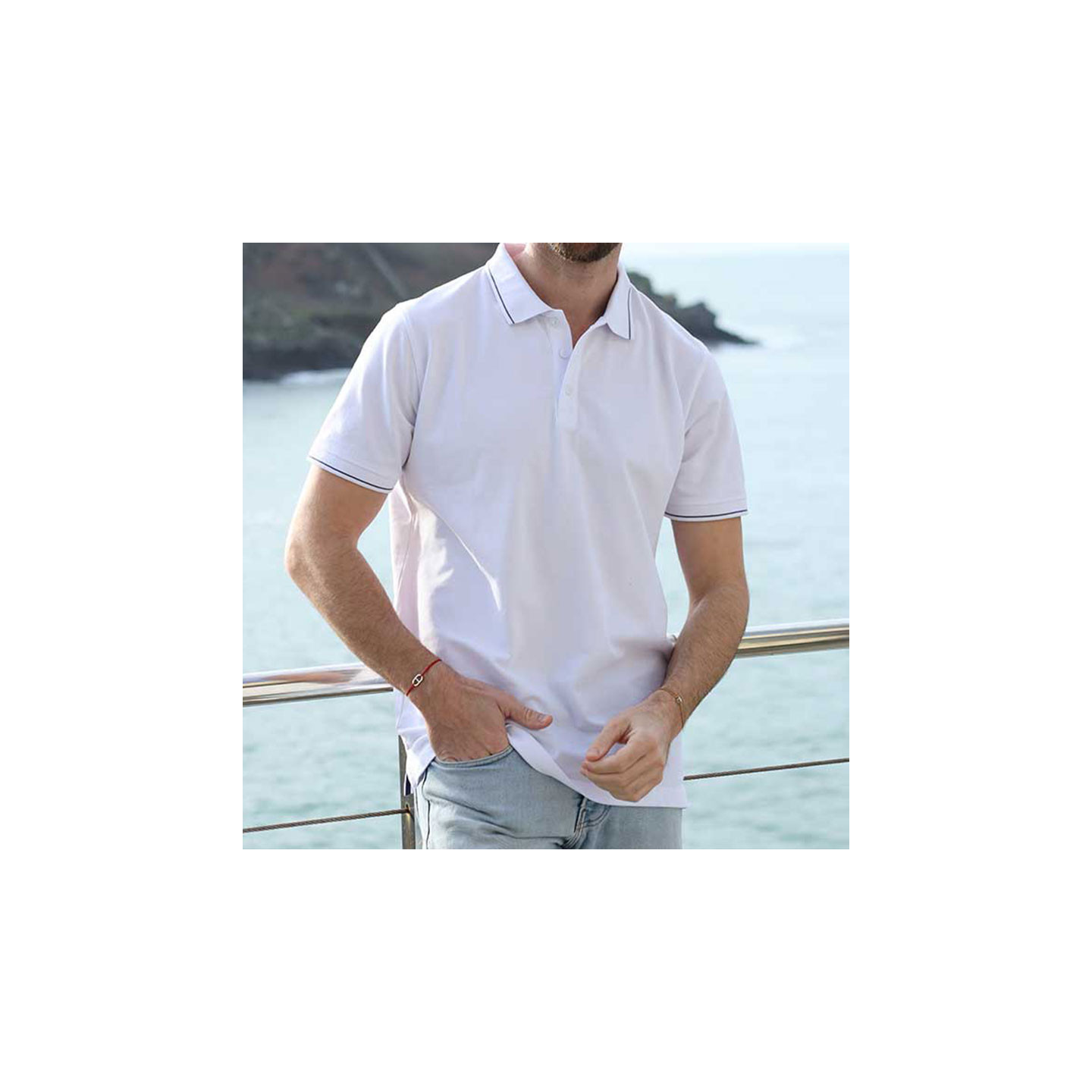 Out Of Ireland Aaron White Polo Shirt