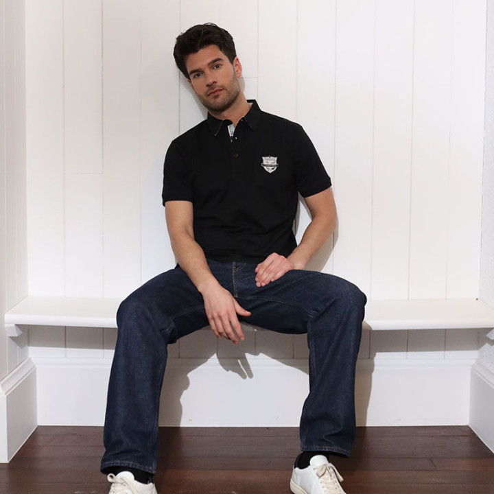 Out Of Ireland x Camberabero Black Polo Shirt 4 Nations